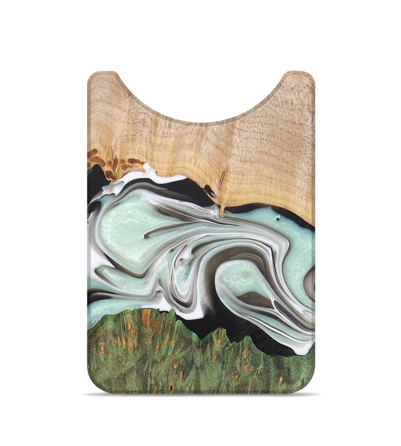 Live Edge Wood+Resin Wallet - Ian (Black & White, 684490)