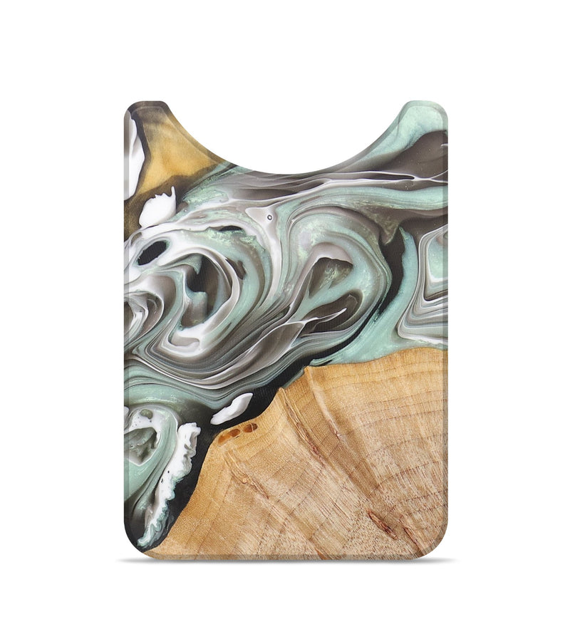 Live Edge Wood+Resin Wallet - Fatima (Black & White, 684491)