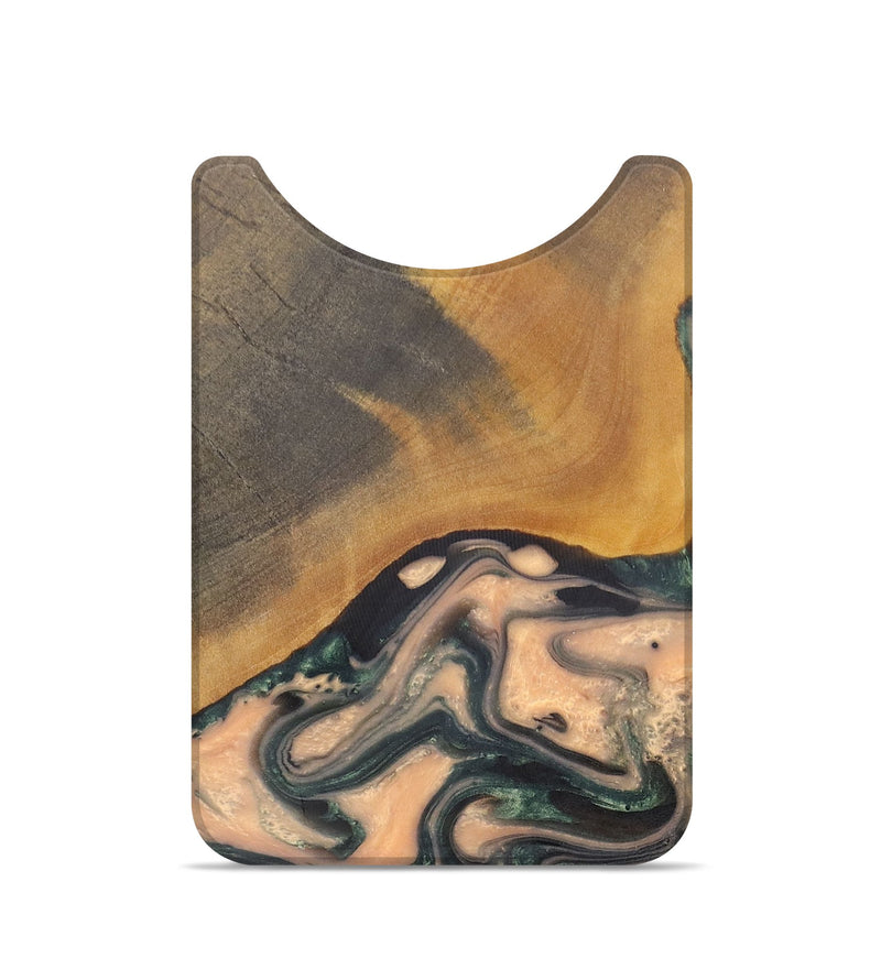 Live Edge Wood+Resin Wallet - Alaya (Green, 684493)