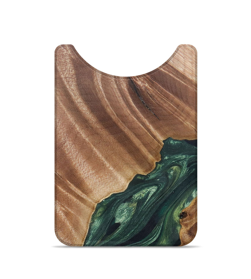 Live Edge Wood+Resin Wallet - Demetrius (Green, 684494)