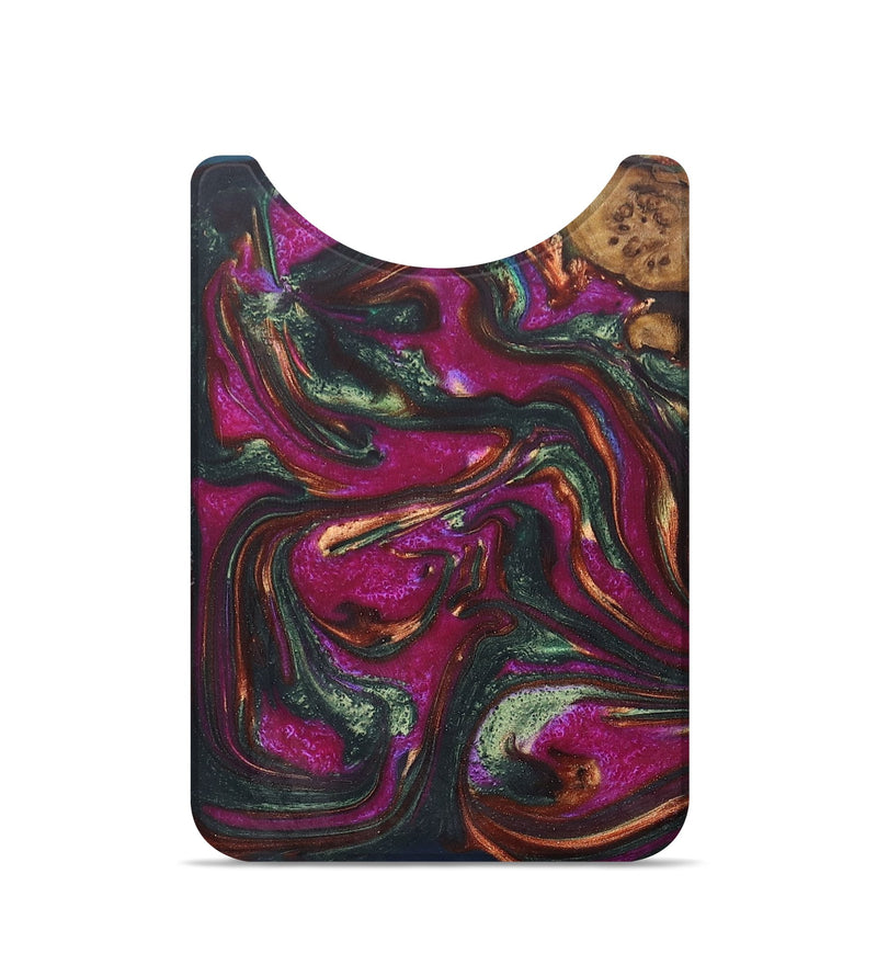 Live Edge Wood+Resin Wallet - Nathaniel (Green, 684495)