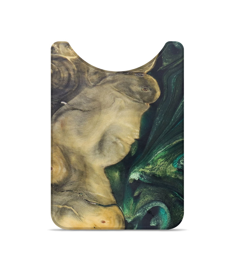 Live Edge Wood+Resin Wallet - Fatima (Green, 684501)