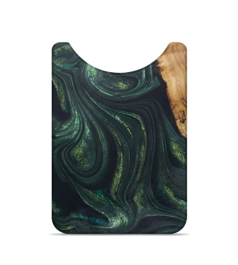 Live Edge Wood+Resin Wallet - Katie (Green, 684505)