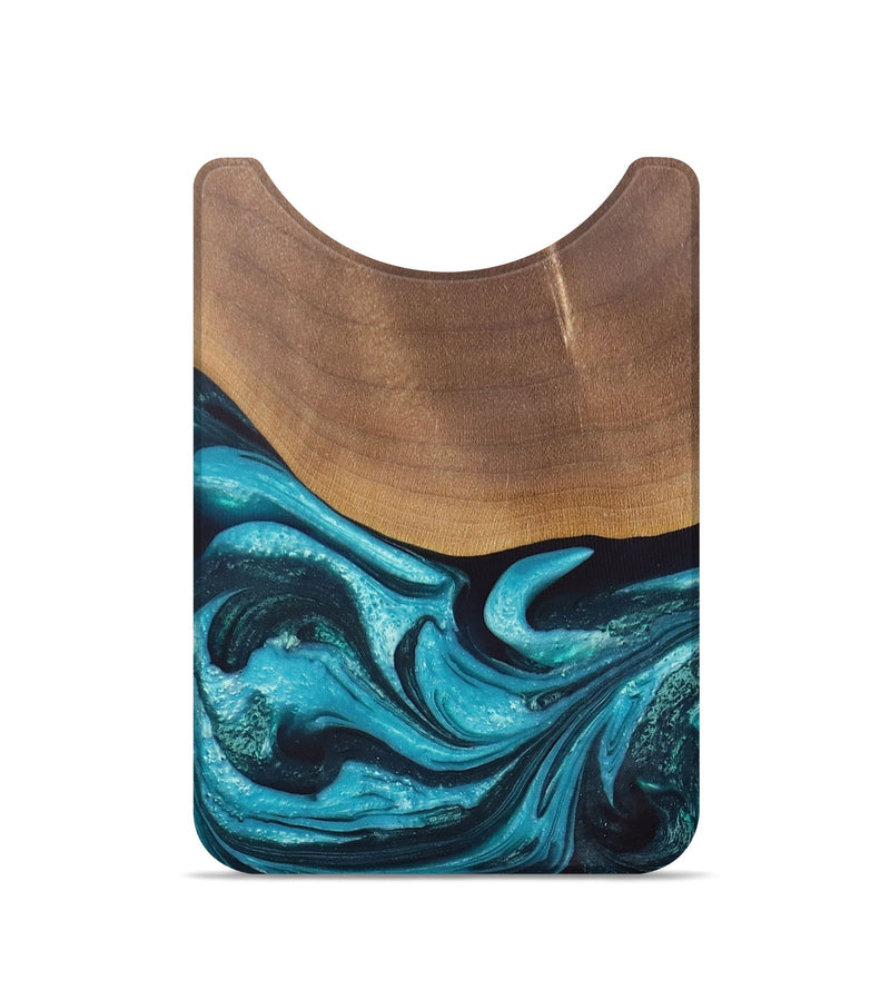 Live Edge Wood+Resin Wallet - Luther (Blue, 684510)