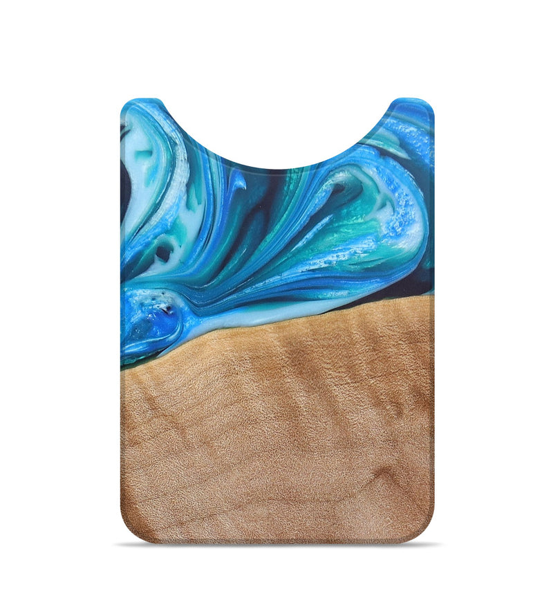 Live Edge Wood+Resin Wallet - Kassidy (Blue, 684513)