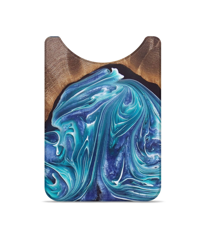 Live Edge Wood+Resin Wallet - Porter (Blue, 684515)