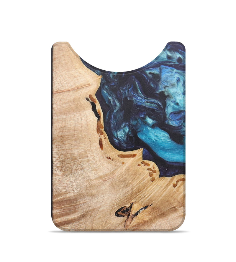 Live Edge Wood+Resin Wallet - Zaiden (Blue, 684516)