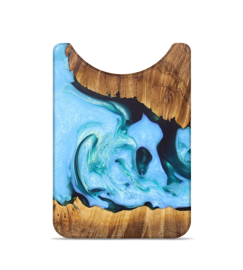 Live Edge Wood+Resin Wallet - Hannah (Blue, 684517)