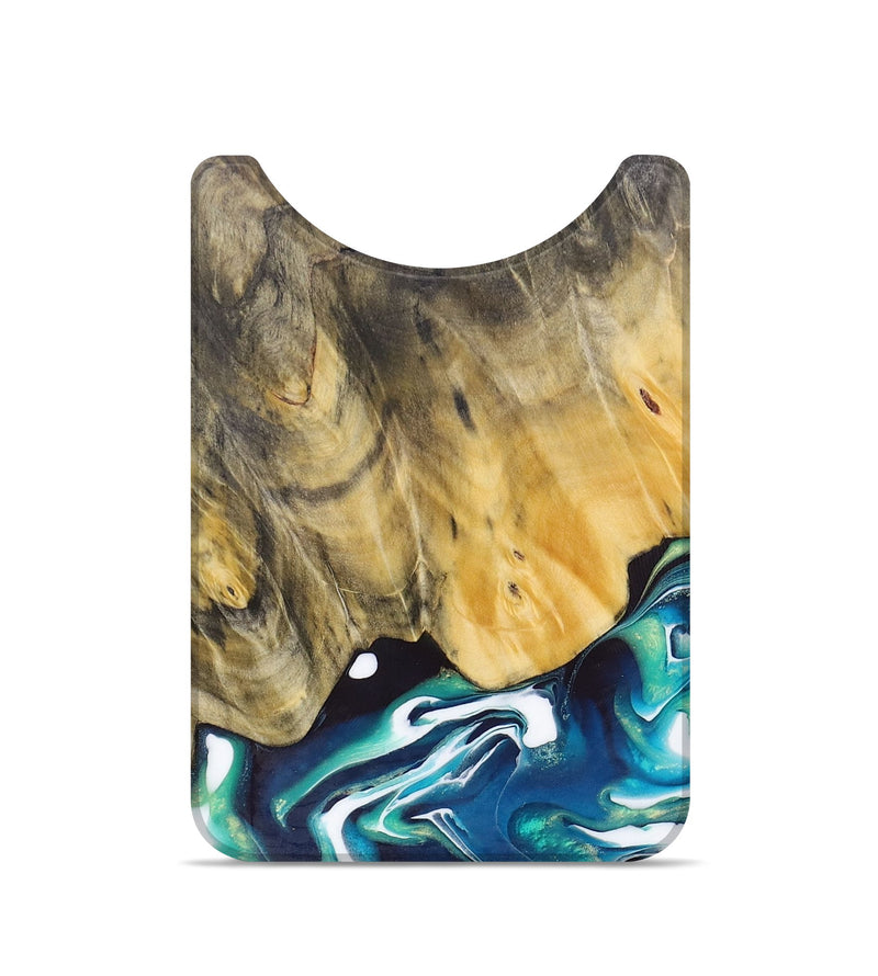 Live Edge Wood+Resin Wallet - Ellie (Blue, 684519)