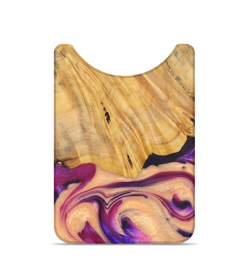 Live Edge Wood+Resin Wallet - Arya (Purple, 684525)