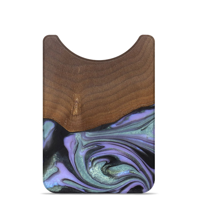 Live Edge Wood+Resin Wallet - Aniya (Purple, 684535)