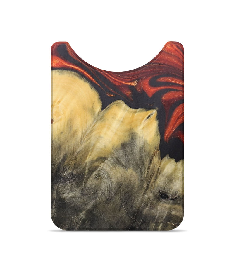 Live Edge Wood+Resin Wallet - Malaysia (Red, 684541)