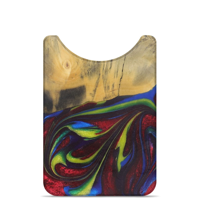 Live Edge Wood+Resin Wallet - Dillon (Red, 684543)