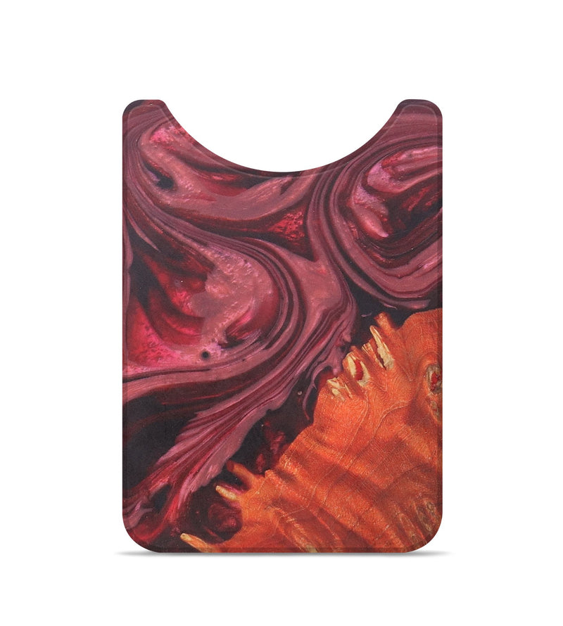 Live Edge Wood+Resin Wallet - Angela (Red, 684546)