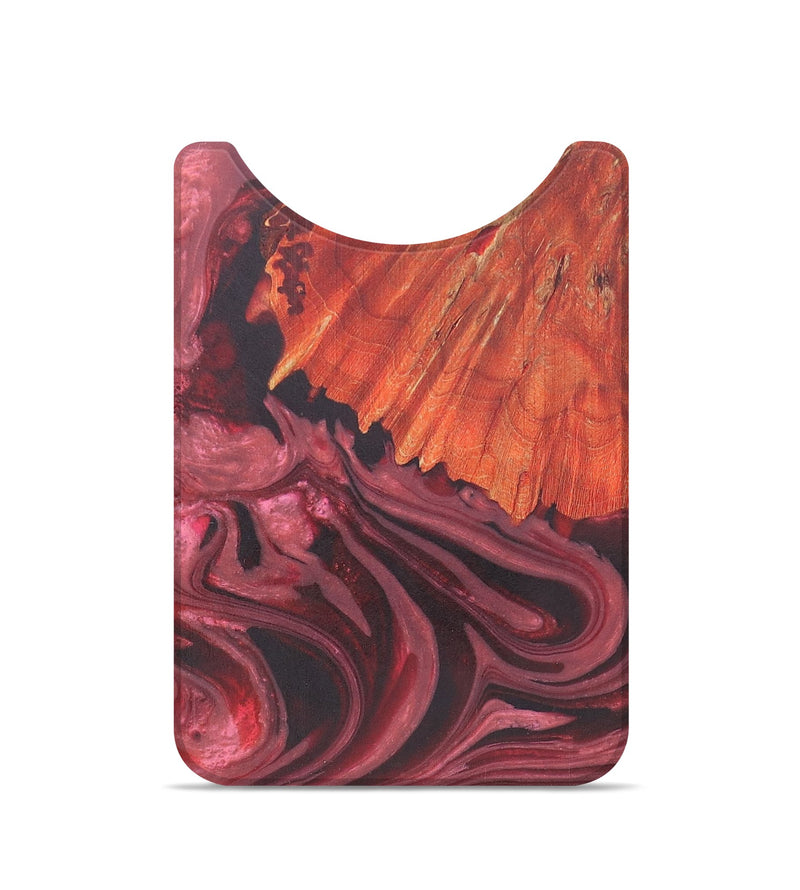 Live Edge Wood+Resin Wallet - Natalia (Red, 684547)