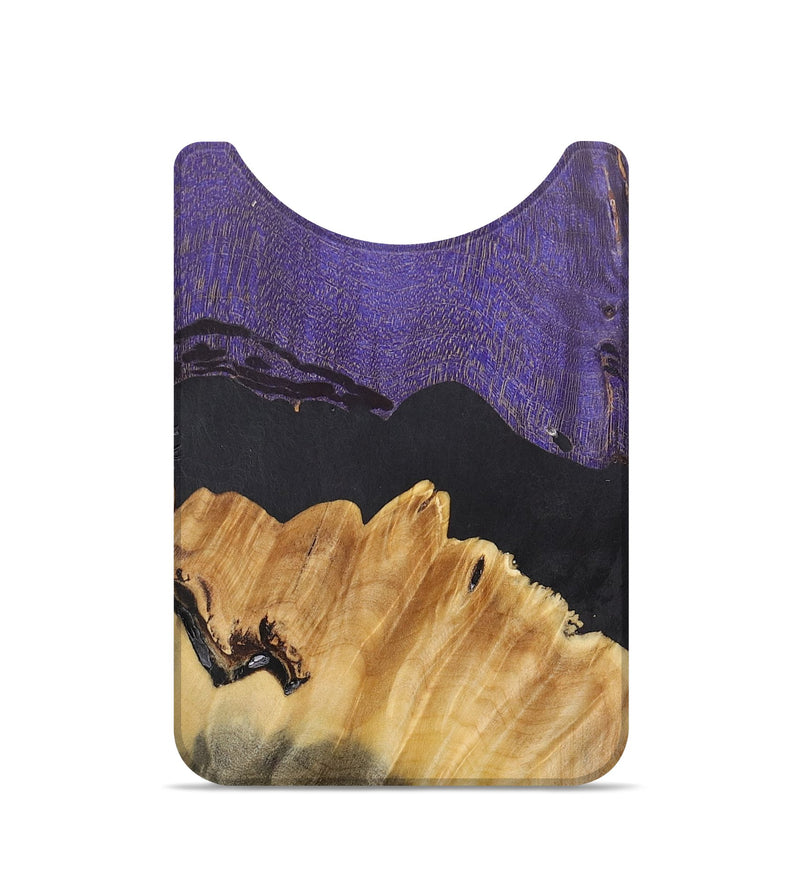 Live Edge Wood+Resin Wallet - Aidan (Pure Black, 684555)