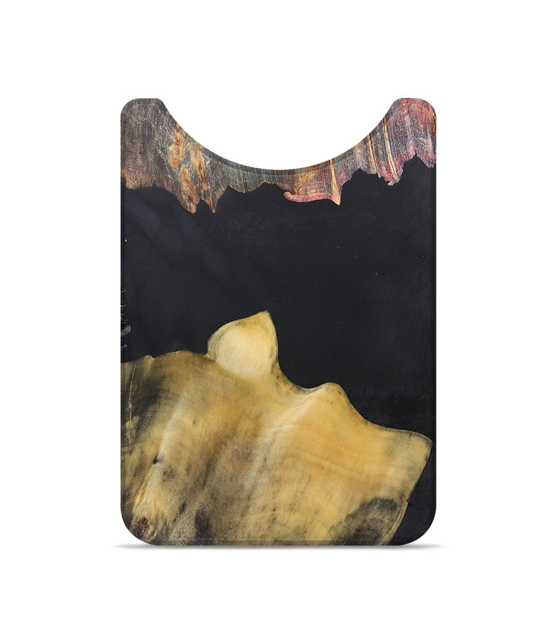 Live Edge Wood+Resin Wallet - Royalty (Pure Black, 684560)