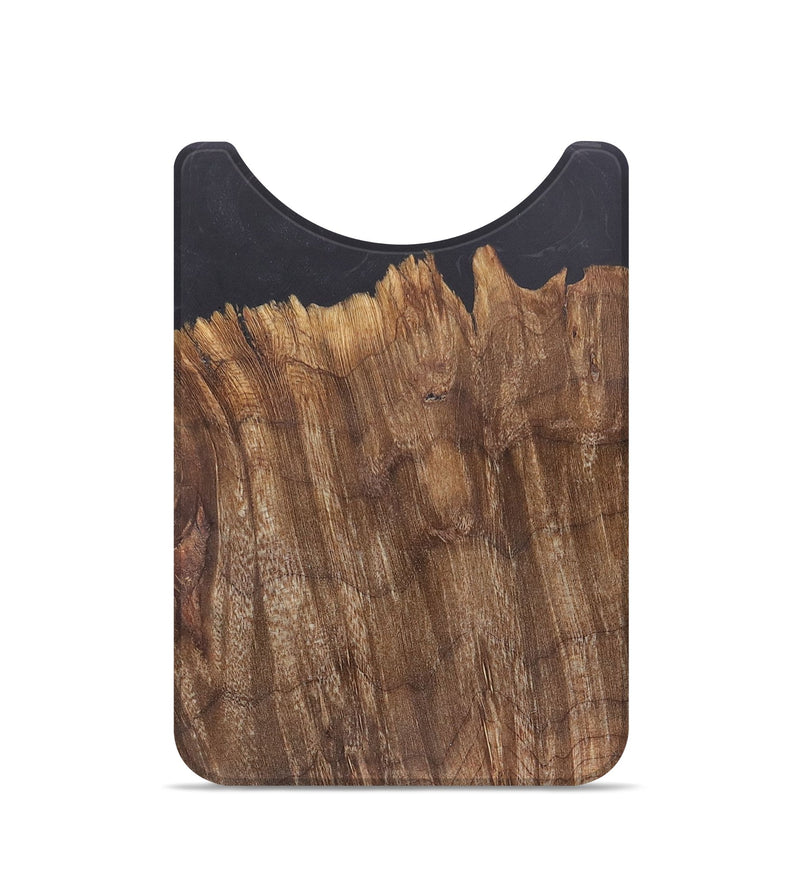 Live Edge Wood+Resin Wallet - Amelia (Pure Black, 684562)