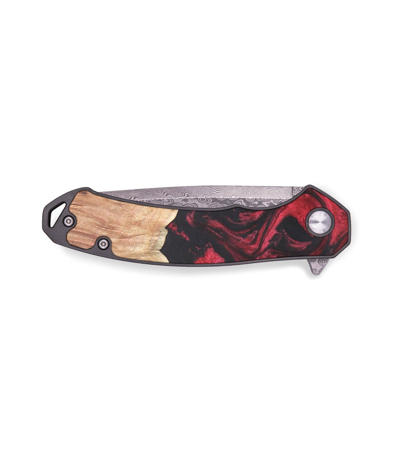 EDC Wood+Resin Pocket Knife - Anita (Red, 684598)