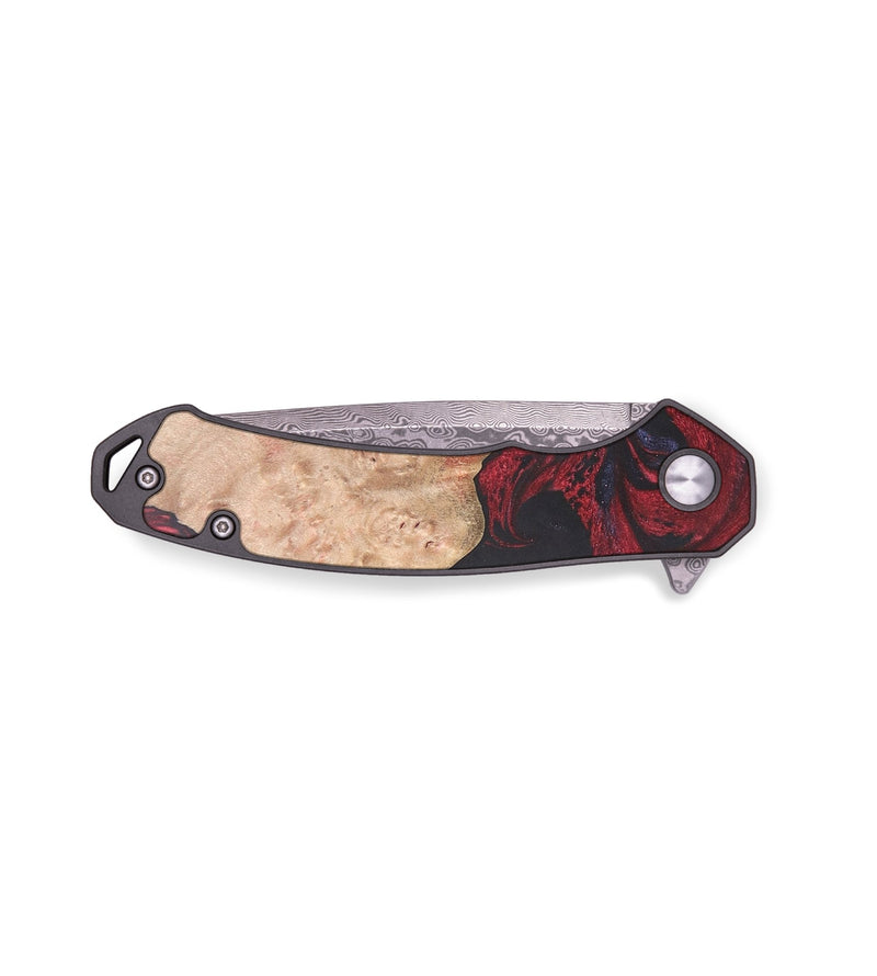 EDC Wood+Resin Pocket Knife - Sonia (Red, 684604)