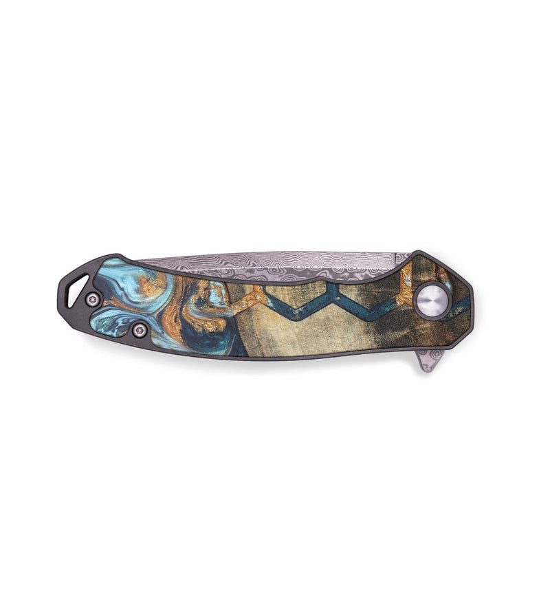 EDC Wood+Resin Pocket Knife - Tatyana (Pattern, 684623)