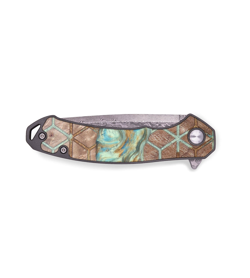 EDC Wood+Resin Pocket Knife - Cash (Pattern, 684625)