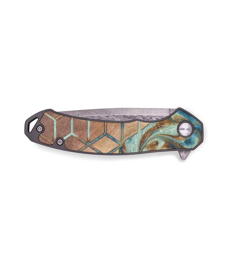 EDC Wood+Resin Pocket Knife - Zayden (Pattern, 684627)