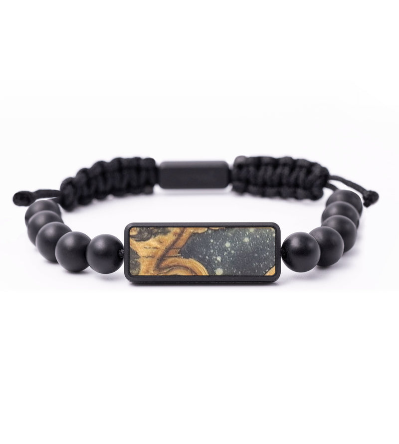 Onyx Bead Wood+Resin Bracelet - Christi (Cosmos, 684790)