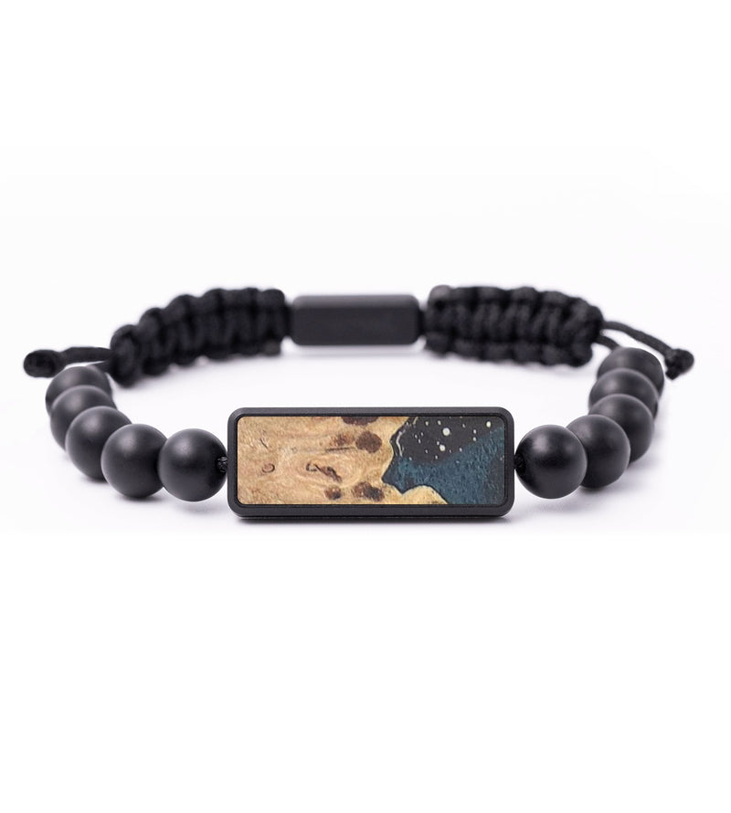 Onyx Bead Wood+Resin Bracelet - Eddie (Cosmos, 684793)