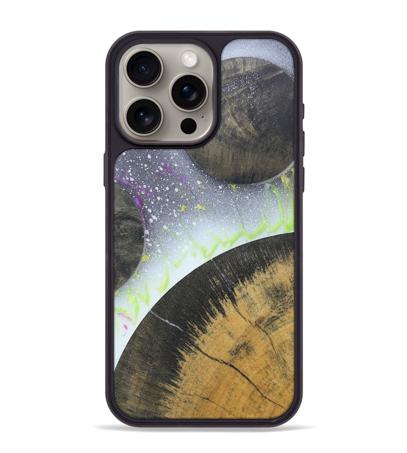 iPhone 15 Pro Max Wood+Resin Phone Case - Celia (Orbit, 684916)