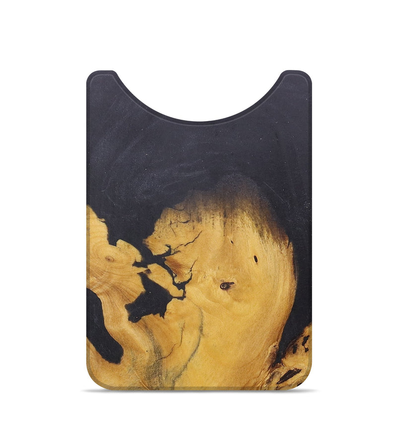 Live Edge Wood+Resin Wallet - Rowan (Pure Black, 685011)