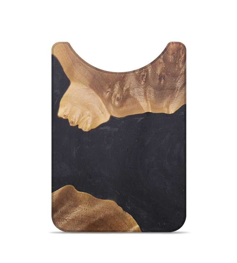 Live Edge Wood+Resin Wallet - Willie (Pure Black, 685012)