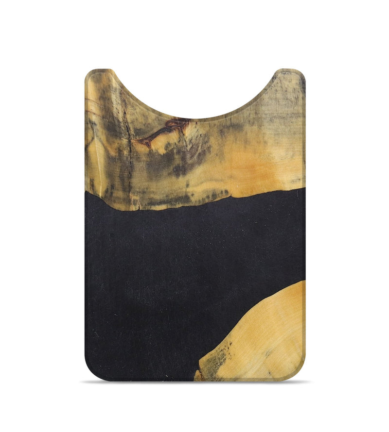 Live Edge Wood+Resin Wallet - Julianna (Pure Black, 685016)