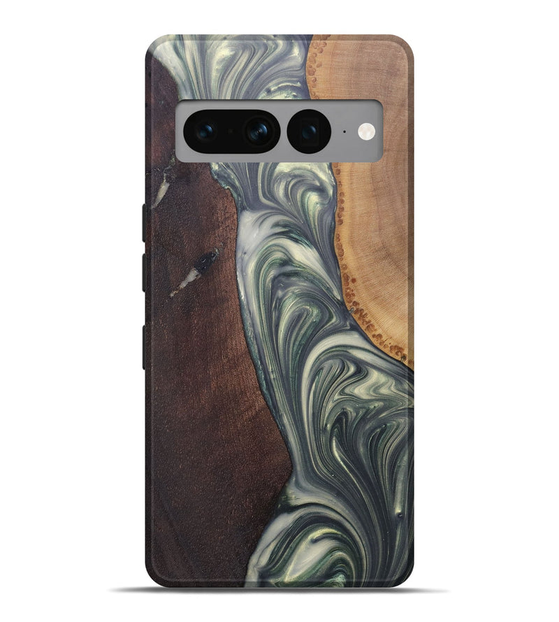 Pixel 7 Pro Wood+Resin Live Edge Phone Case - Toni (Green, 685025)