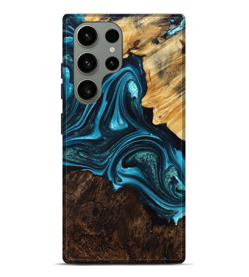 Galaxy S23 Ultra Wood+Resin Live Edge Phone Case - Herbert (Green, 685067)