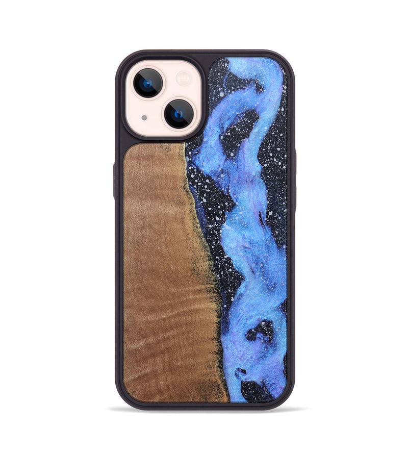 iPhone 14 Wood+Resin Phone Case - Ollie (Cosmos, 685109)