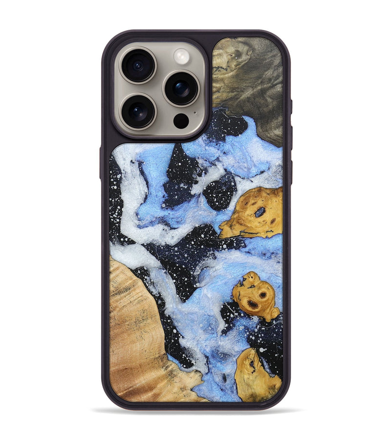 iPhone 15 Pro Max Wood+Resin Phone Case - Leslie (Cosmos, 685112)