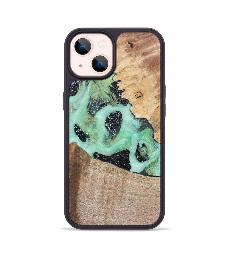 iPhone 14 Wood+Resin Phone Case - Anthony (Cosmos, 685120)