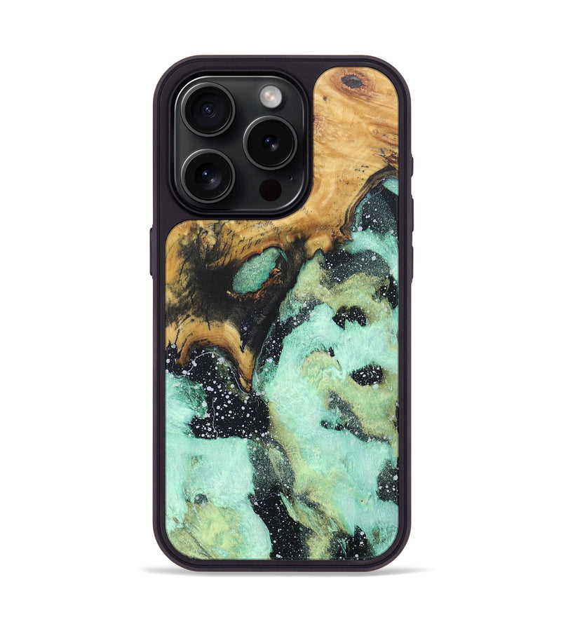 iPhone 15 Pro Wood+Resin Phone Case - Dwight (Cosmos, 685180)