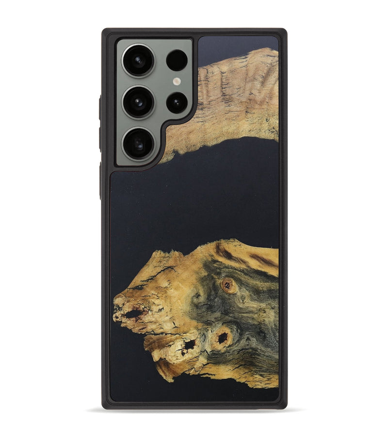 Galaxy S23 Ultra Wood+Resin Phone Case - Noel (Pure Black, 685292)