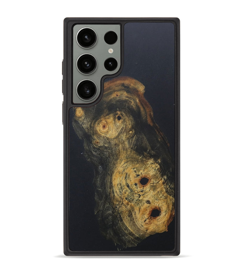 Galaxy S23 Ultra Wood+Resin Phone Case - Mackenzie (Pure Black, 685323)