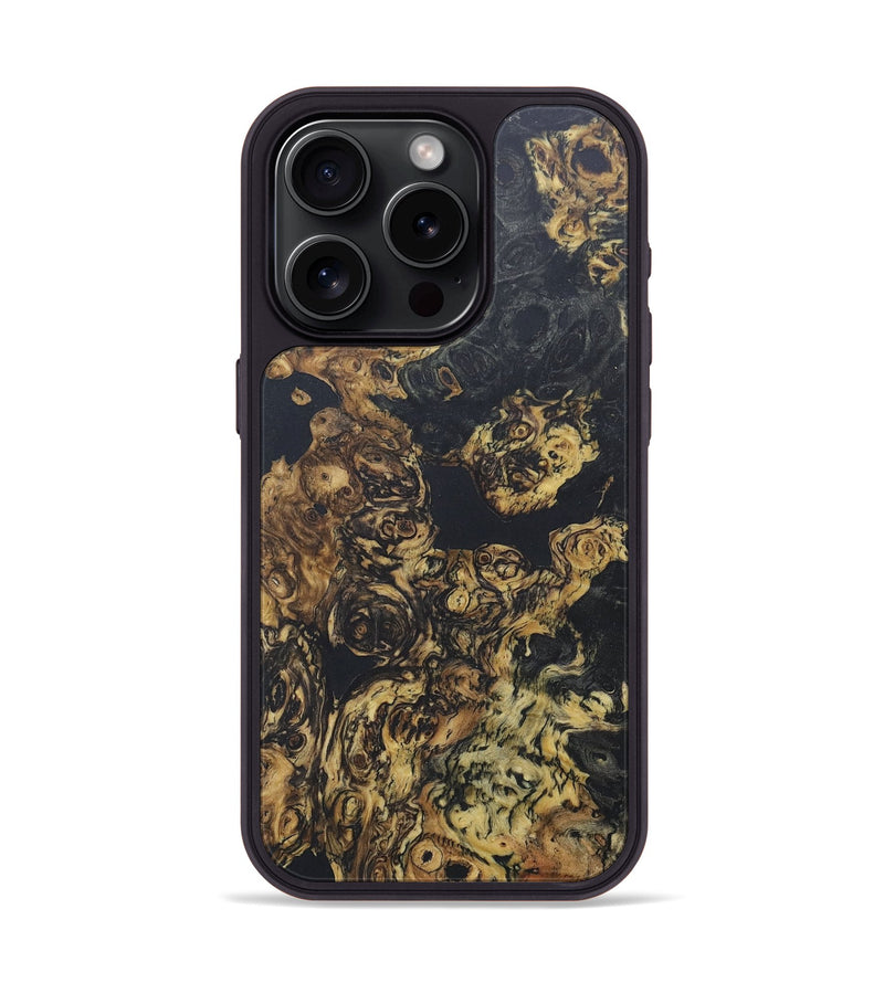 iPhone 15 Pro Wood+Resin Phone Case - Bria (Wood Burl, 685358)
