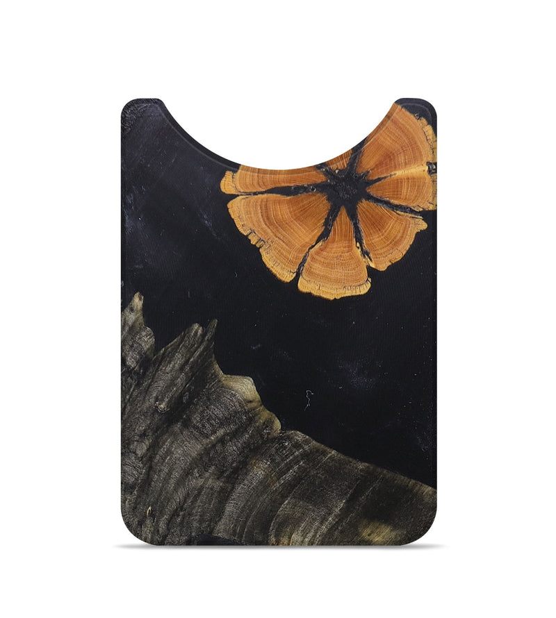 Live Edge Wood+Resin Wallet - Seth (Pure Black, 685405)