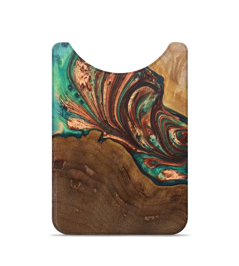 Live Edge Wood+Resin Wallet - Lori (Green, 685406)