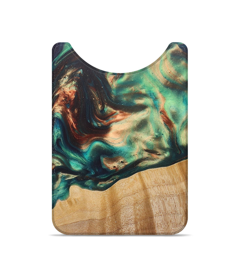 Live Edge Wood+Resin Wallet - Sullivan (Green, 685407)