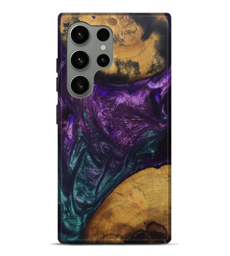 Galaxy S24 Ultra Wood+Resin Live Edge Phone Case - Jared (Purple, 685426)