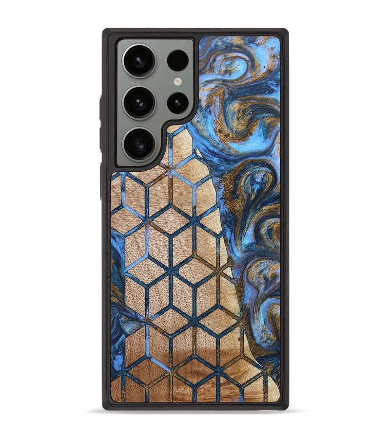 Galaxy S23 Ultra Wood+Resin Phone Case - Fredrick (Pattern, 685473)