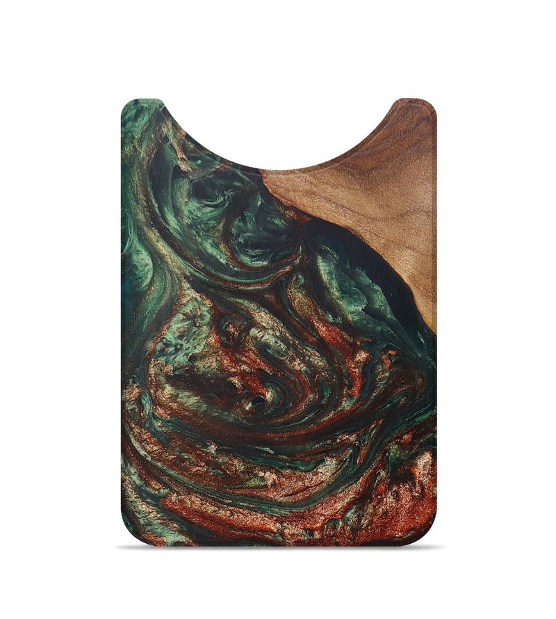 Live Edge Wood+Resin Wallet - Roy (Green, 685631)