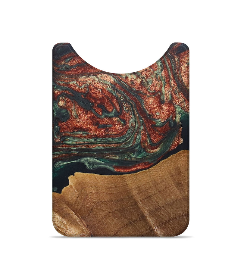 Live Edge Wood+Resin Wallet - Jan (Green, 685632)