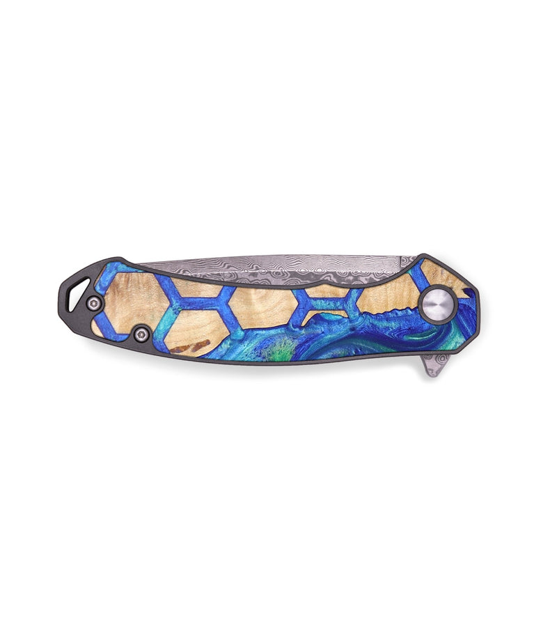 EDC Wood+Resin Pocket Knife - Lela (Pattern, 685650)
